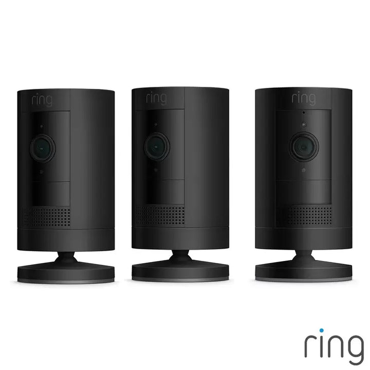 Ring Battery Stick Up Cam Triple Pack in Black