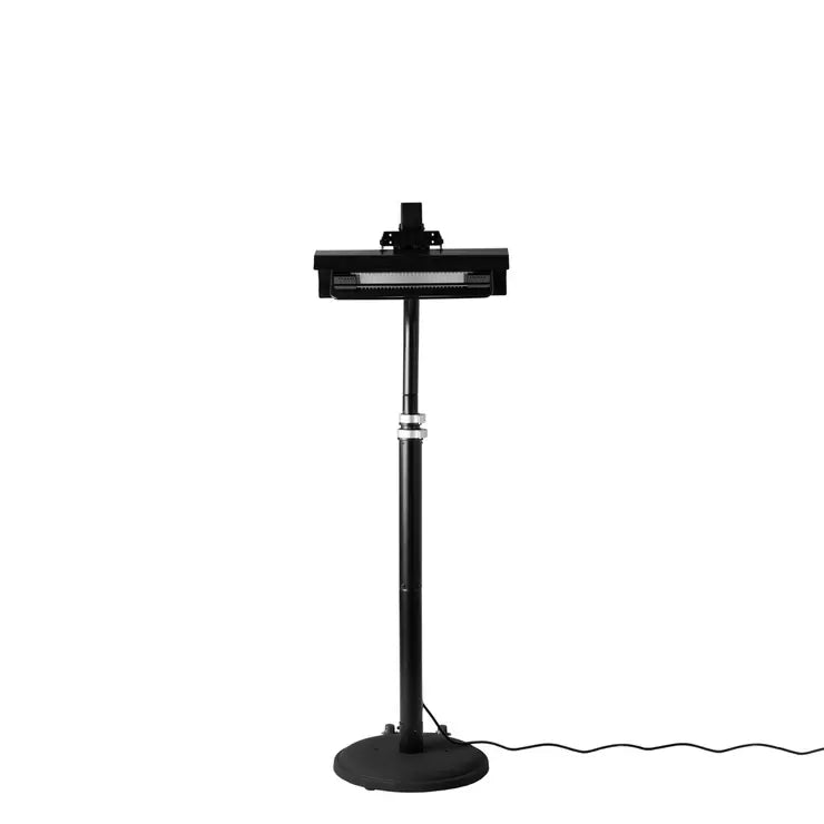 FireSense Black Powder Coated Steel 2.3m (93") Telescoping Offset Pole Mounted Infrared Patio Heater