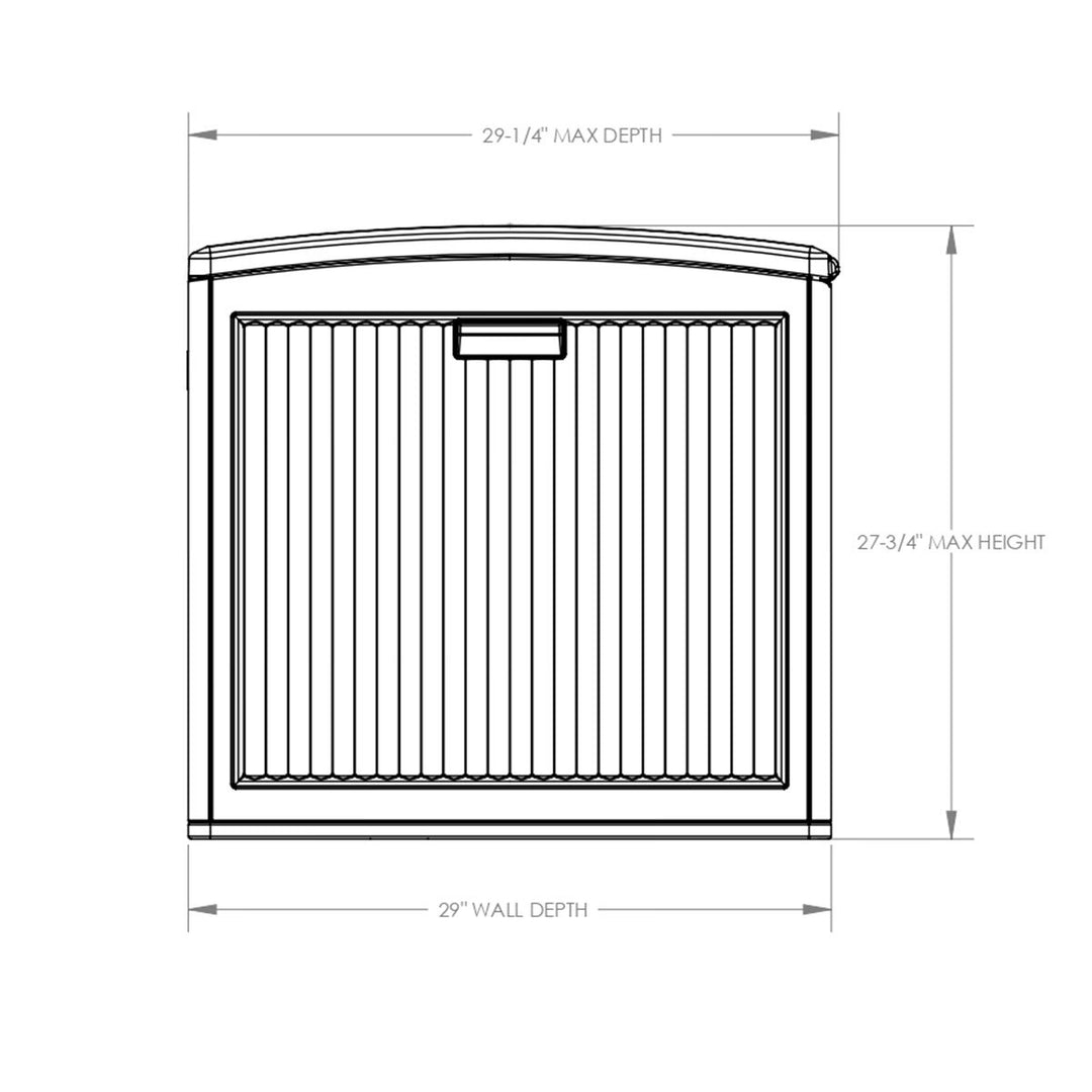Suncast 4ft 7" x 2ft 5" (1.4 x 0.7m) Horizontal 700 Litre Extra Large Outdoor Storage Deck Box