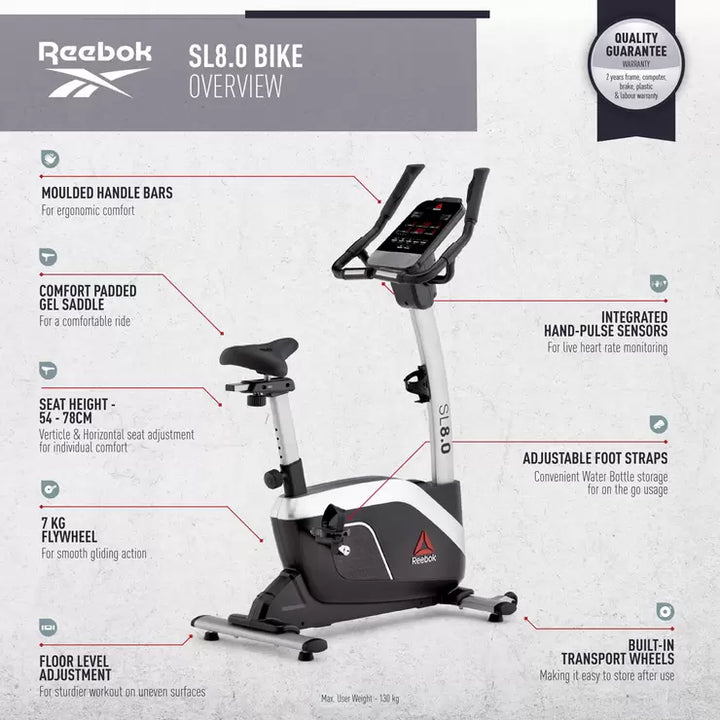 Reebok SL8 Exercise Bike - Delivery Only