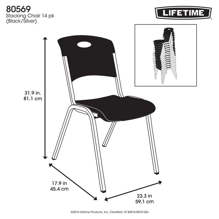 Lifetime Stacking Chair - Pack of 14