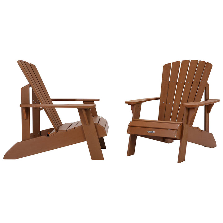 Adirondack Per Chair Set 2 Model Arm Rests Simulated Wood Outdoor Living Wooden