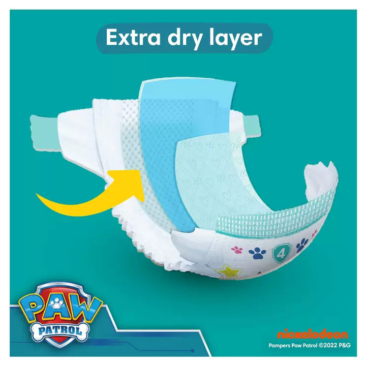 Pampers Paw Patrol Baby Dry Nappies Size 4, 32 x 222 Pack  Pallet Deal