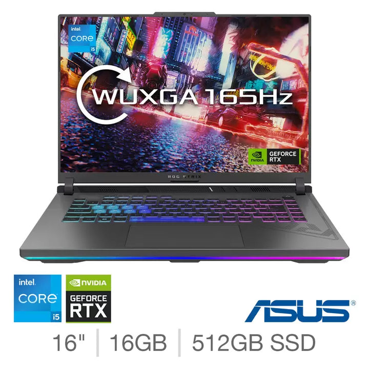 ASUS ROG Strix G16 - Intel Core i5, 16GB RAM, 512GB SSD, NVIDIA GeForce RTX 4060, 16 Inch Gaming Laptop