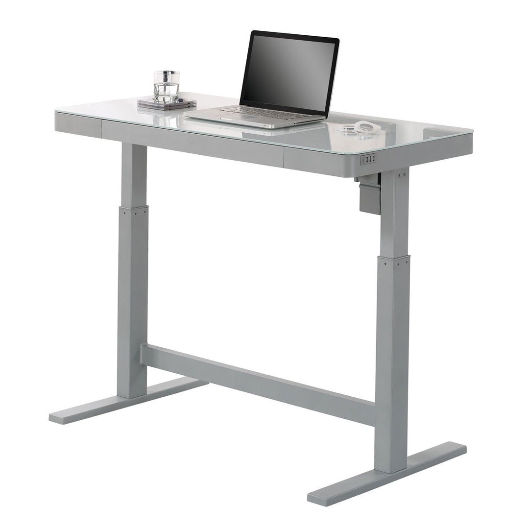 Tresanti Power Adjustable Height White Tech Desk