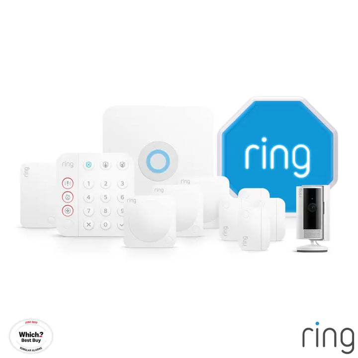 Ring 11pc Alarm Starter Kit Including Outdoor Siren with Indoor Camera