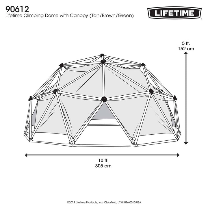 Lifetime Earthtone Dome Climber with Canopy (3-10 Years) - Tiedex