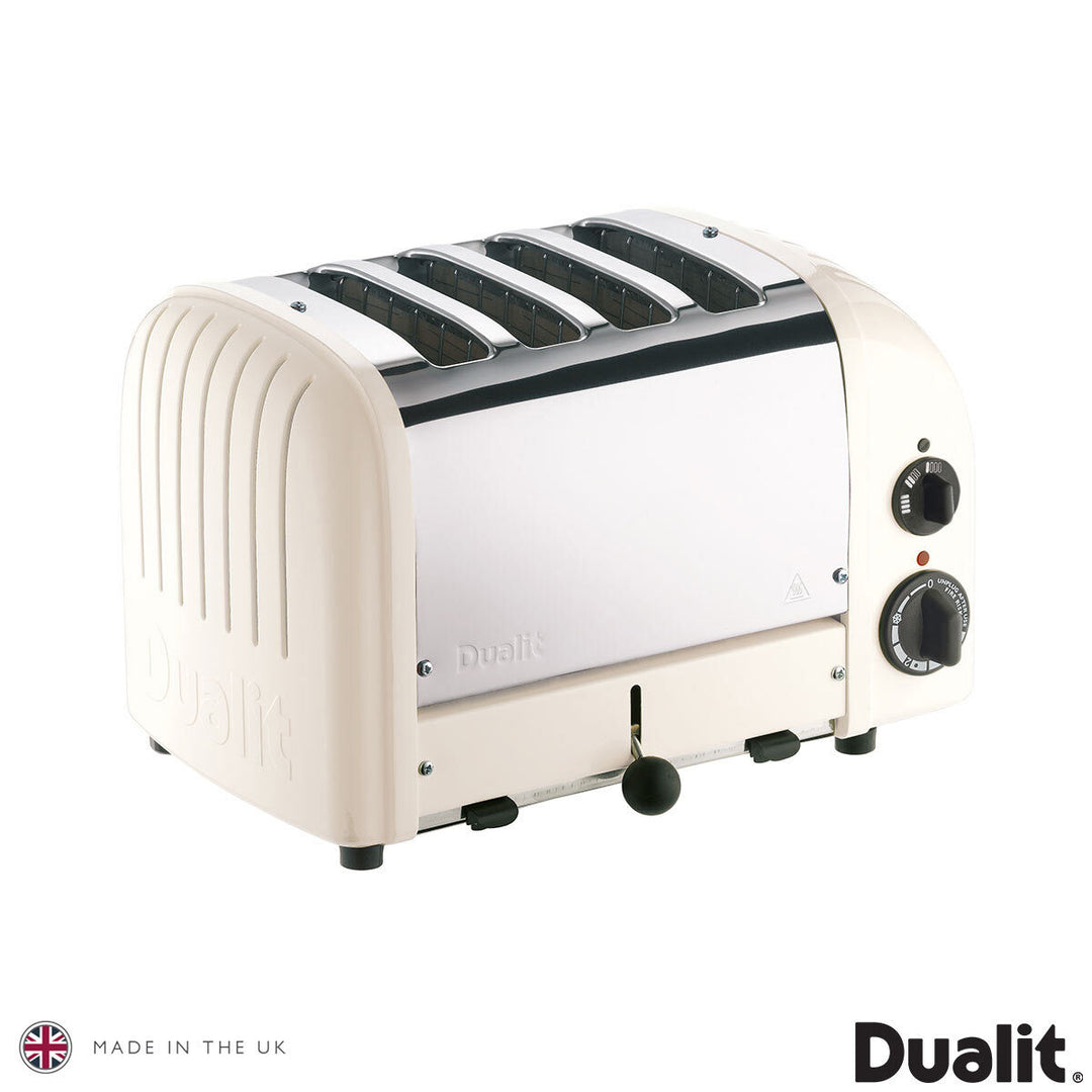 Dualit 4 Slot Classic ToaTOASTERster With Sandwich Cage, Canvas White 40592