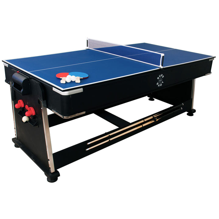 Sure Shot 4 in 1 Multifunctional Games Table - Pool, Air hockey and Table Tennis, as well as a dining table option