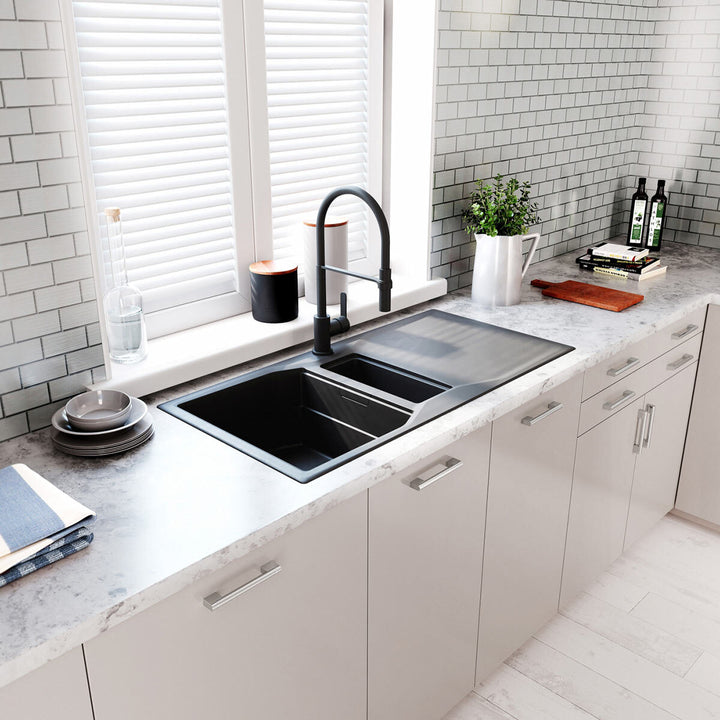 Methven Ellesmere Mono Kitchen Sink Mixer Tap in Black - Model ELSMBK