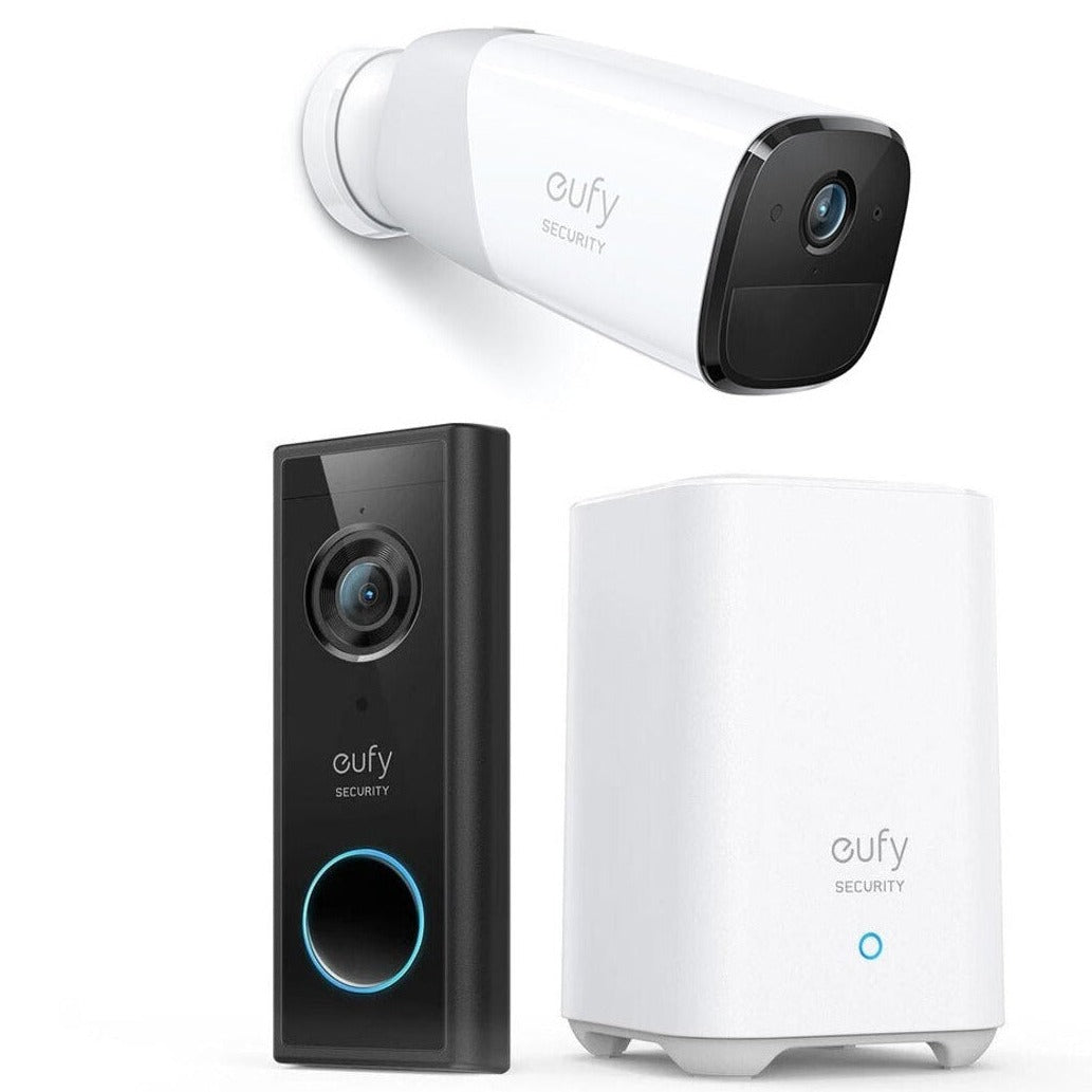 Eufy 2K Battery Powered Video Doorbell with Homebase and EufyCam 2 Pro Wireless
