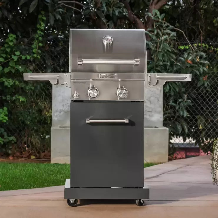 KitchenAid 2 Burner Stainless Steel Gas Barbecue Grill + Cover
