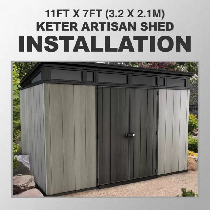 Premium Installation Service for Keter Artisan 11ft x 7ft (3.2 x 2.1m) Shed Tiedex