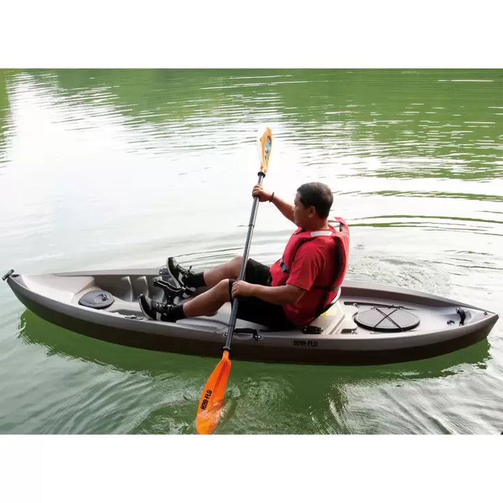 H20-FLO Fishing 10ft (304cm) Sit-On 1 Person Kayak with Paddle
